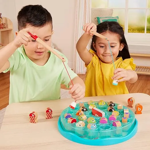 Battat Education – Fishing Toys for Toddlers – Magnetic Fishing Game – Kids Fishing Toy – Fishing Poles with Magnet – 2 Years + – Alphabet Fishing