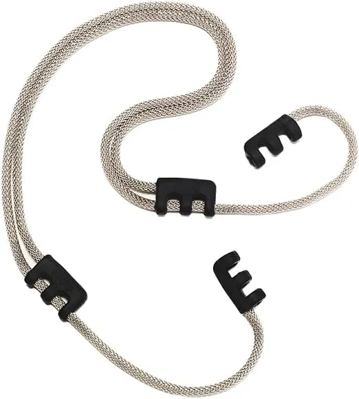 Craighill Eyewear Chain - Modern Glasses Holder Cord & Strap for Airpods, Stylish & Lightweight, Adjustable Length Lanyard, Milanese Mesh Stainless Steel