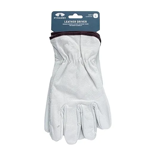 Pyramex GL2001KHT Series Value Cow Leather Driver With Keystone Thumb And Retail Hang Tag Size Small