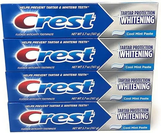 Crest Tartar Protection Toothpaste, Whitening Cool Mint, 5.7 oz, 8.550 Lb