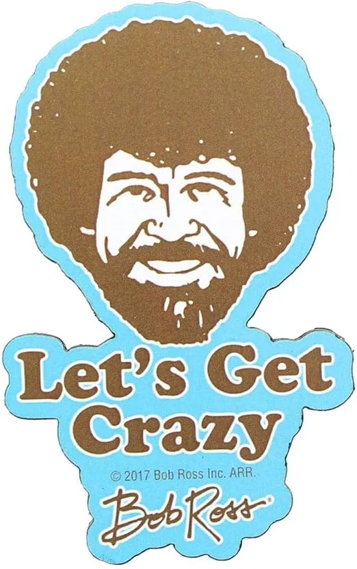 AQUARIUS Bob Ross Crazy Funky Chunky Novelty Magnet for Refrigerator, Locker, Whiteboard & Game Room Officially Licensed Merchandise & Collectibles