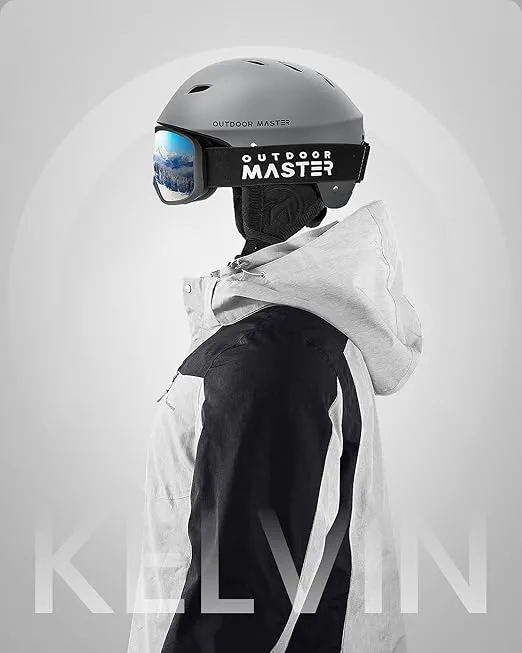 OutdoorMaster Kelvin Ski Helmet - Snowboard Helmet for Men, Women & Youth