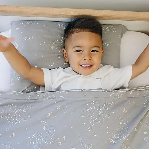 Organic Cotton Toddler Pillowcase, Set of 2, Soft and Breathable 100% Organic Cotton Travel Pillow Case Cover, Milky Way