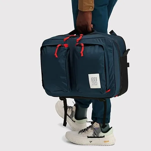 Topo Designs Global Briefcase - Bold Daily Carry Bag, Commuting Travel Pack with Oversized Zips, Signature Denver Style, 2024 Model (Denim)