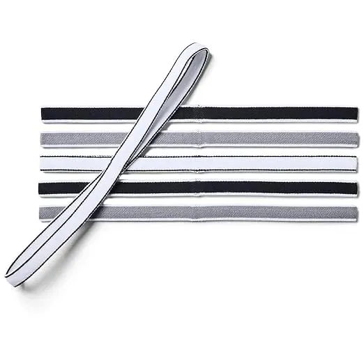 Under Armour Women's Mini Headbands 6-Pack , Black (005)/White , One Size Fits All