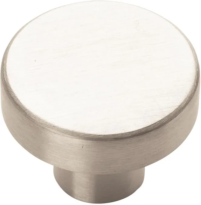 Amerock | Cabinet Knob | Stainless Steel | 1-1/4 inch (32 mm) Diameter | Stainless Steel | 1 Pack | Drawer Knob | Cabinet Hardware