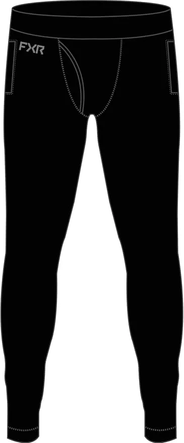 FXR Mens Pyro Thermal Pants Base Layer Moisture Wicking Warm Comfy Black - X-Large