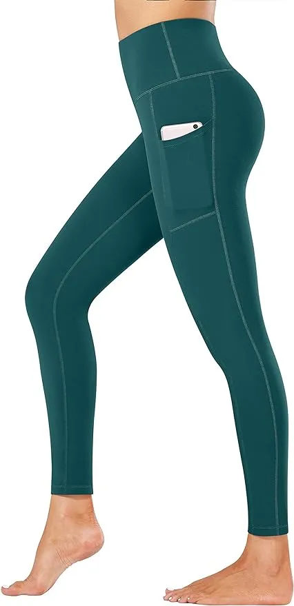 Fengbay High Waist Yoga Pants, Pocket Yoga Pants Tummy Control Workout Running 4 Way Stretch Yoga Leggings