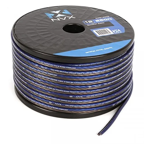 NVX XWS1250 50 feet of True Spec 12 Gauge 100% Oxygen-Free Copper EnvyFlex Speaker Cable/Wire
