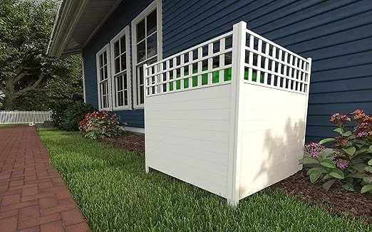 44in H x 42in W (2 Panels) No Dig Zippity Keswick Privacy Fence and Screen Kit, White Vinyl Privacy Fence, Outdoor Privacy Screen Panels for Yard, Trash Can Enclosure, Air Conditioner Fence ZP19060