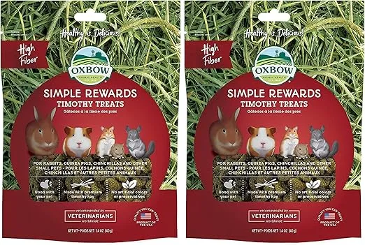 2 Pack Oxbow Animal Health Simple Rewards Timothy Treat for Pets (2 / 1.4 oz)
