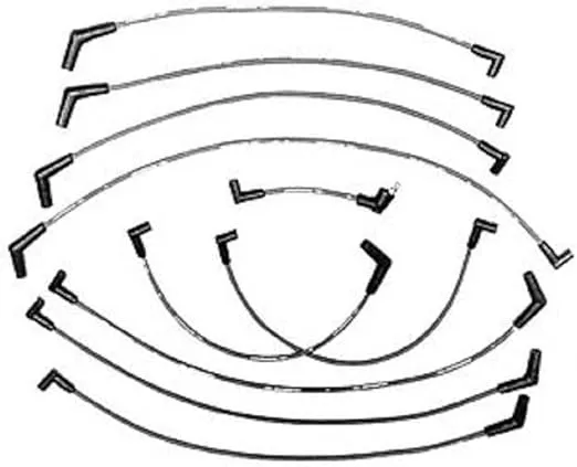 Ford Racing M12259M301 Spk Plug Wire 45D Black