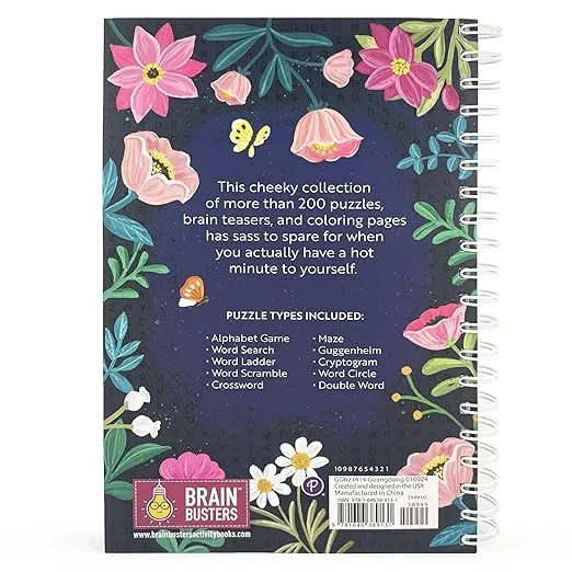 Bad*ss Mother Puzzler Mixed Puzzles Book for Women: For Classy Sassy Smart*ssy People - More than 200 Puzzles and Coloring Pages for Adults (Part of the Brain Busters Puzzle Collection)