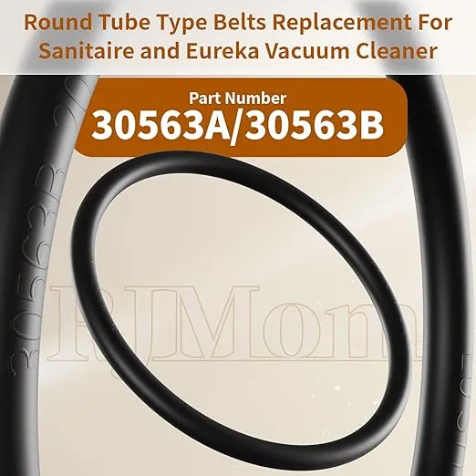 Vacuum Belt 30563B 30563A Round Belt for Eureka Sanitaire Commercial Upright Vacuum Cleaner SC888, SC899, SC887, SC649, C2094, Replace Sanitaire Vacuum Parts Belt (2 Pack)