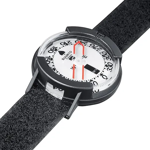 Suunto Compass M-9 NH, Northern Hemisphere, with Velcro Wristband, SS004403001,Black
