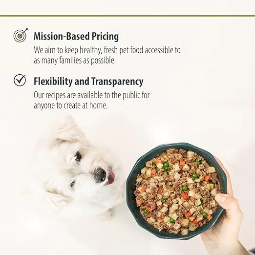 JustFoodForDogs Frozen Fresh Dog Food, Complete Meal or Dog Food Topper, Chicken & White Rice Human Grade Dog Food Recipe, 18 oz (Pack of 7)