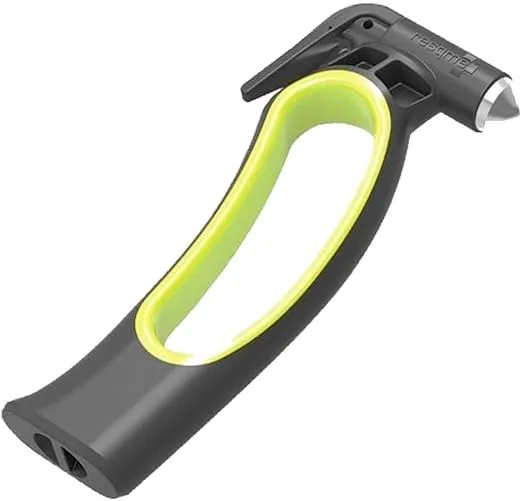 Resqhammer, Ultimate Safety Hammer, Seat Belt Cutter and Window Breaker, Emergency Family Car Escape Tool, Portable and Compact, Charcoal