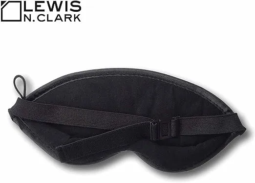 Lewis N. Clark Comfort Sleep Mask | Eye Mask for Travel | Comfortable & Breathable | Light Blocking & Adjustable | Light Blue