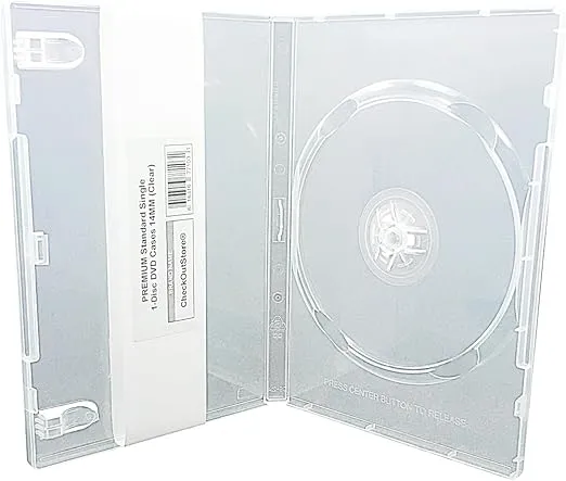 CheckOutStore (25) Premium Standard Single 1-Disc DVD Cases 14mm (Clear)