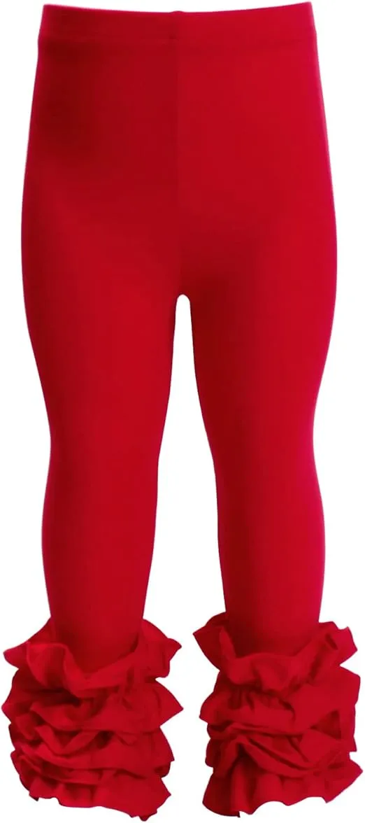 HOOLCHEAN Baby Toddler and Little Girls Cotton Ruffle Leggings