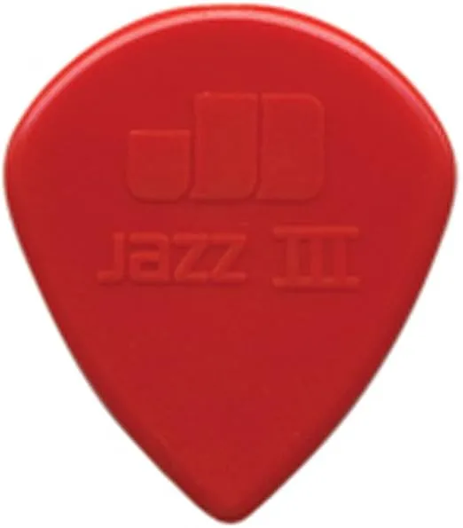 Dunlop Jazz III Pick Pack, Red Nylon,1.38mm