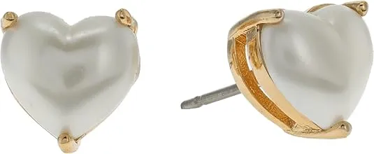 kate spade new york My Love Heart Studs, Pearl, One Size