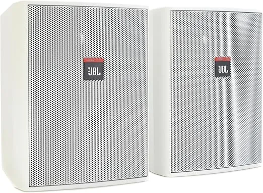 JBL Professional Control 25AV-WHCompact Indoor/Outdoor Background/Foreground Speaker, White, Sold as Pair