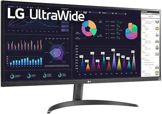 LG 34" UltraWide Full HD (2560 x 1080) IPS Monitor, 100Hz, 5ms Response Time, VESA DisplayHDR 400, AMD FreeSync, HDMI, DisplayPort, USB-C - 34WQ500