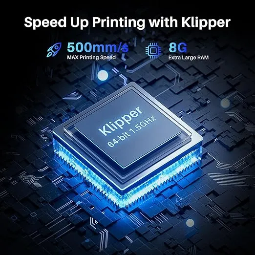 ELEGOO Neptune 4 Pro 3D Printer, 500mm/s High Speed FDM Printer with Klipper Firmware, Auto Leveling and Direct Drive Extruder, Easy Assembly, 8.85x8.85x10.43 Inch Printing Size