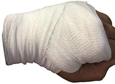 Dealmed 4" Non-Sterile Conforming Stretch Gauze Bandages, 4.1 Yards Latex Free Stretched Dressing Wrap, Medical Non-Adherent Wound Care Mesh Bandages (Box of 12 Rolls)
