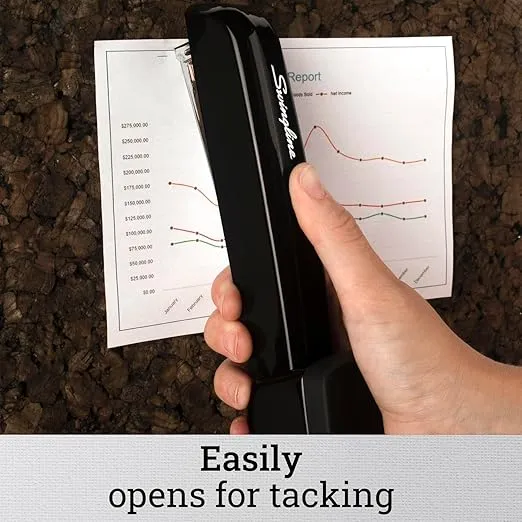 Swingline Stapler, 30 Sheet Capacity, 747 Business Stapler, Jam Free, Anti-Microbial, Metal, Black (74741)