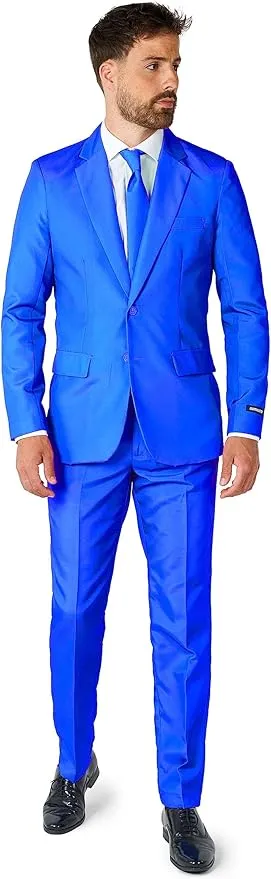 SUITMEISTER Men's Party Costumes - Slim Fit Solid Color Suit For Leisure - Halloween Parties and Party Wear