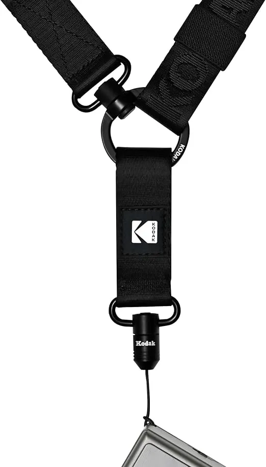 KODAK Multi-Purpose Camera Strap (Black) - Quick-Detach System, Lightweight, Durable Metal Swivels, Multiple Usages, SLR Cameras, Compact Cameras, Smart Phones