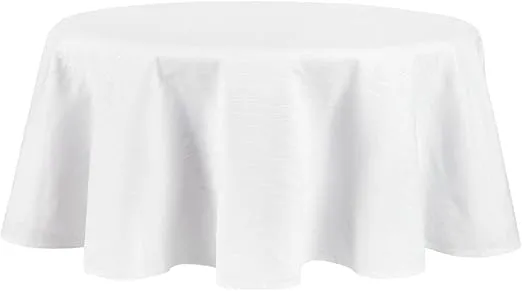 Martha Stewart Honeycomb Tablecloth, 70" Round, (White)
