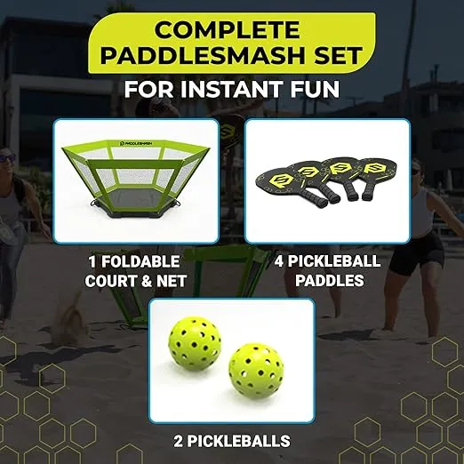 Pickleball Yard Game As Seen on Shark Tank - Beach, Backyard, Tailgate & Lawn, Outdoor Activities for Adults and Family - Easy Assembly