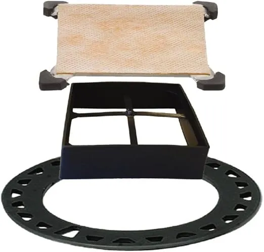Schluter Kerdi-Drain Grate Kit Tile with Integrated Slope Bonding Flange - Ideal for Bathroom or Wet Rooms - 4", Adjustable - KD4GRKECS
