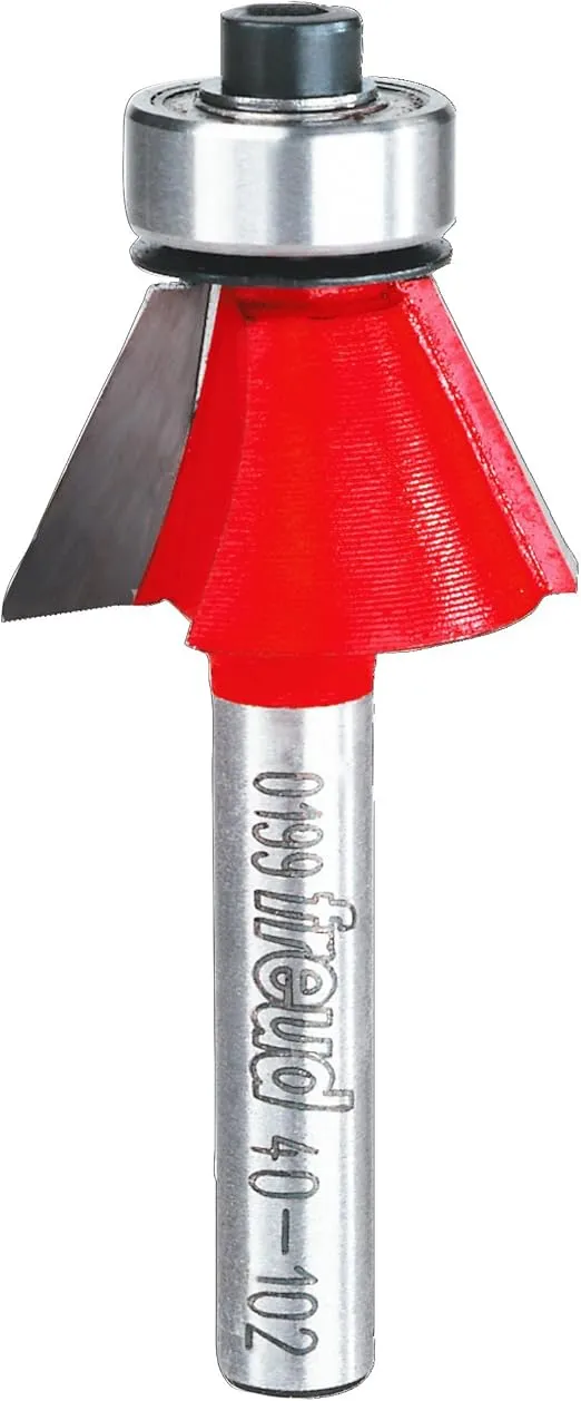 Freud 40-102: 15/16" (Dia.) Chamfer Bit with 1/4" Shank