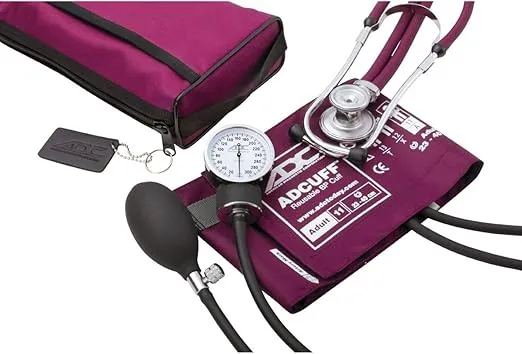 ADC 768-641-11AV Pro's Combo II SR Adult Pocket Aneroid/Scope Kit, Purple