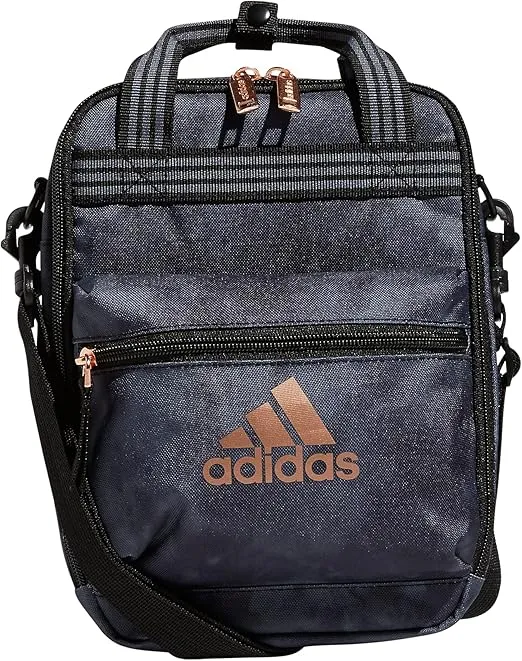 adidas Squad Insulated Lunch Bag, Stone Wash Carbon/Rose Gold, One Size