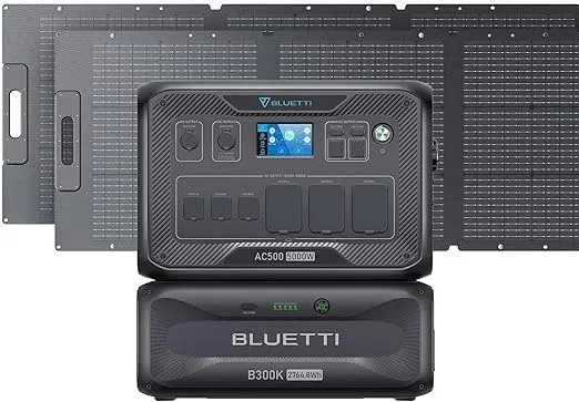 BLUETTI Solar Generator AC500 & B300K with 2 200W Solar Panels Included, 2764.8Wh Power Station w/ 6 5000W AC Outlets (10KW Surge), LiFePO4 Battery Backup for Home Use, Blackout, RV