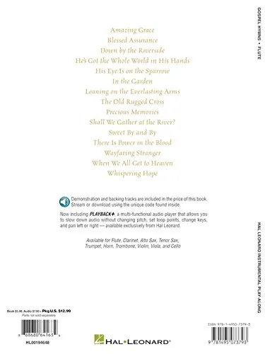 Gospel Hymns for Flute: Instrumental Play-Along (Instrumental Instrumental Play-Along)