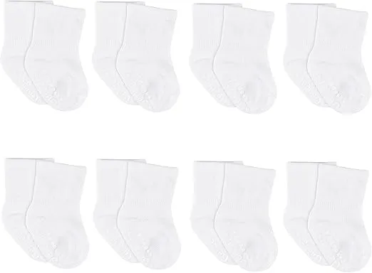 Gerber Baby 8-Pack Wiggle-Proof Jersey Crew Socks