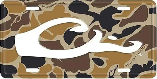 DRAKE WATERFOWL Head Logo DW80122 Durable Easy to Mount One Size Aluminum License Plate - Hunting Vehicle Accessories, Old School