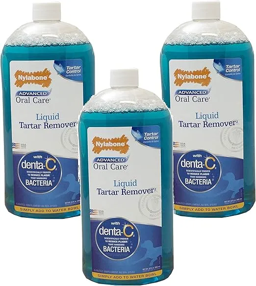 Nylabone Advanced Oral Liquid Tartar Remover - 32oz Bottles (3 Pack)