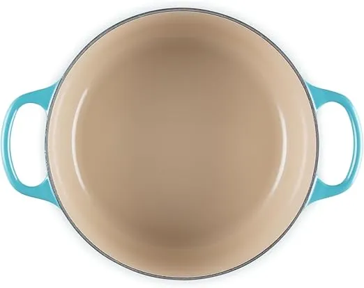 Le Creuset Enameled Cast Iron Signature Round Dutch Oven, 4.5 qt., Caribbean