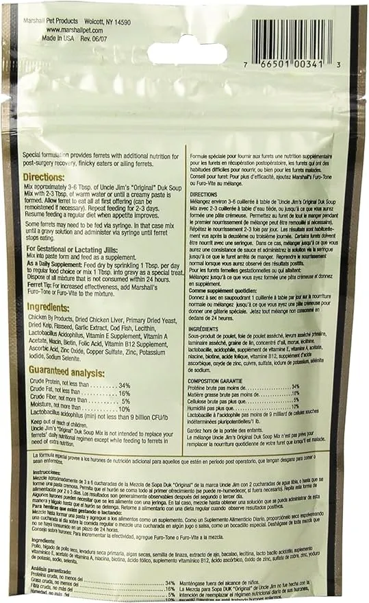 Marshall Pet Products Uncle Jims Duk Soup Mix 4.5 oz. (Set of 2)