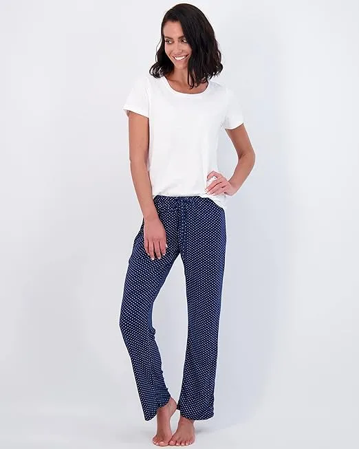 Real Essentials 3 Pack: Women’s Ultra-Soft Comfy Pajama Lounge Pants Sleepwear (Available In Fleece & Soft Knit in Plus Size)