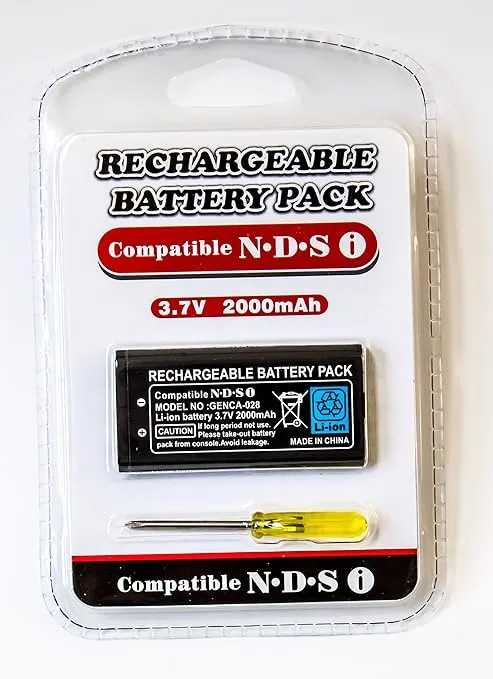 Old Skool Rechargeable 3.7V Li-Ion Battery Pack for Nintendo DSi
