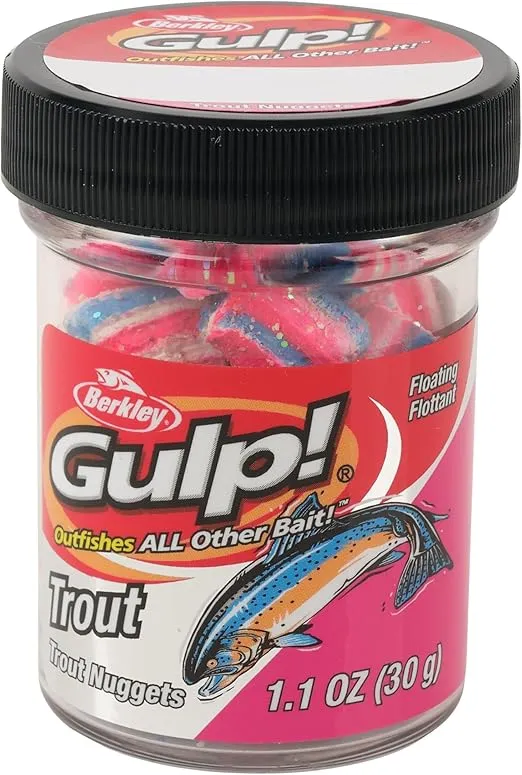 Berkley Gulp! Trout Nuggets Dough Bait, Scented and Flavored Soft Bait for Freshwater Fishing, Designed to Attract Trout, High Visibility
