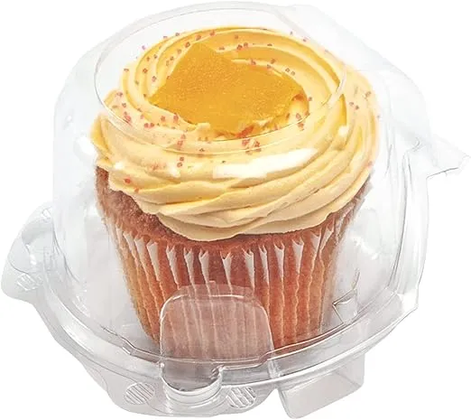 good natured 3" Clear Cupcake and Muffin Container with Lid, Pack of 300 - Individual Cupcakes, Cupcake Carrier and Holder